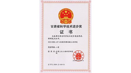 2009甘肅省科技進(jìn)步二等獎